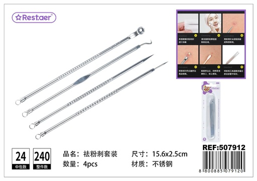[507912] Set de agujas para acné (4 pcs) - Herramientas para cuidado facial