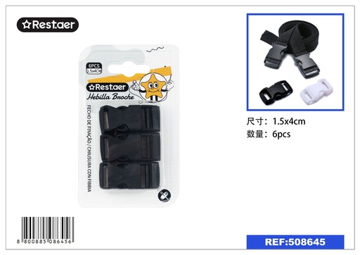[508645] Herrajes de 1.5*4cm en negro - Perfectos para maletas y accesorios