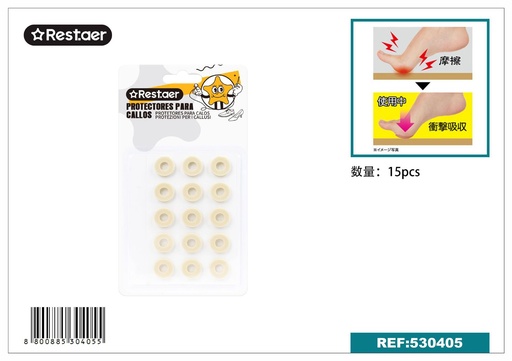 [530405] Adhesivo para Callos 15 pcs - Plantillas para pies