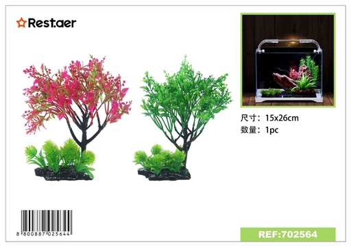 [702564] Plantas decorativas para acuario 15x26cm para acuarios y peces