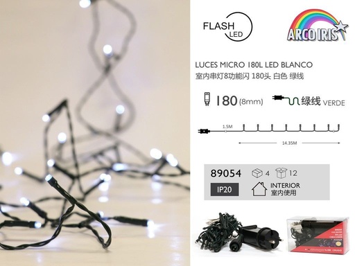 [192909054] Luz micro de 180L LED blanco - Decoración navideña