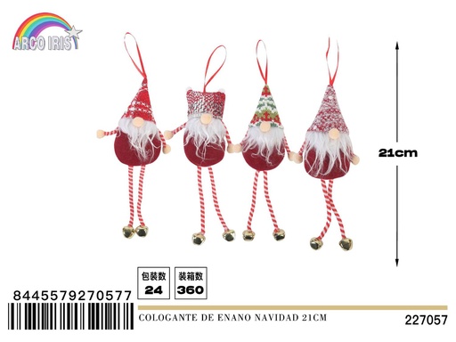 [227057] Colgante de enano Navidad 21CM - Decoraciones navideñas