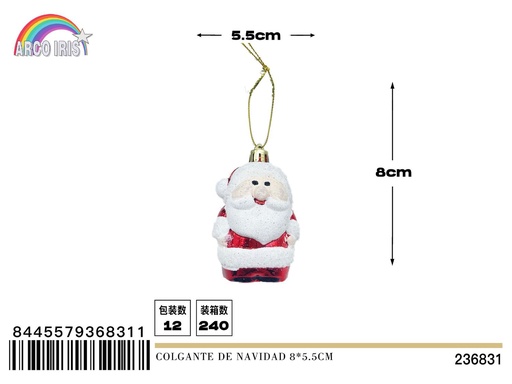 [236831] Colgante de Navidad 8x5.5cm - Decoración navideña