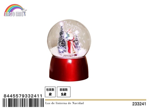 [233241] Lámpara linterna de Navidad 14.5x14.5x22cm - Decoración navideña iluminada  