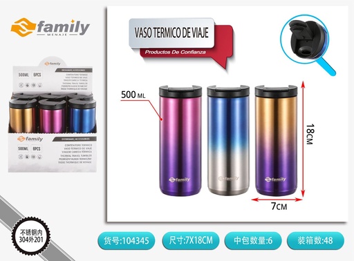 [317104345] Vaso térmico de viaje 500ml - Accesorios para bebidas