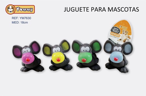 [YM7630] Juguete para mascotas forma de ratón 9x7.5cm - Juguetes para Mascotas de Vinilo