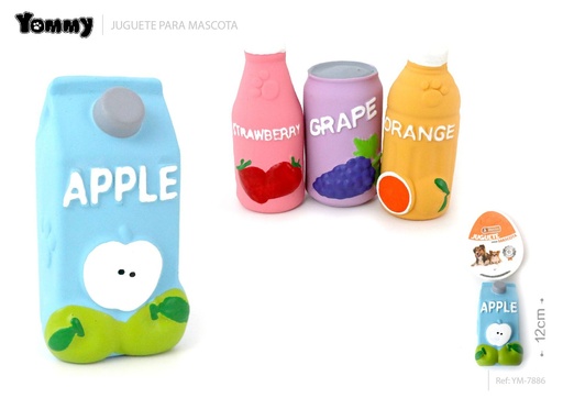 [YM7886] Juguete de látex para mascotas con forma de botella 12cm - Juguete de perro