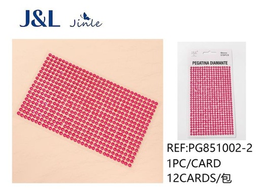 [PG851002-2] Pegatinas autoadhesivas de diamantes 4 mm rojas - Decoración