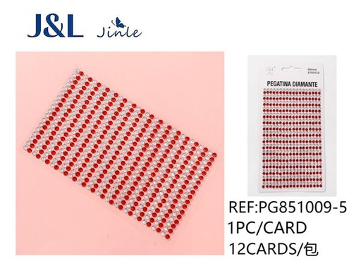 [PG851009-5] Pegatinas autoadhesivas de diamantes AB rojas 4mm 567pcs - Artículos decorativos