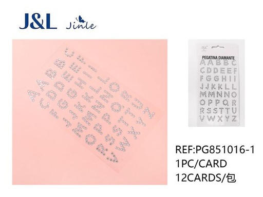 [PG851016-1] Pegatinas autoadhesivas de diamantes de imitación con letras - 260 PCS