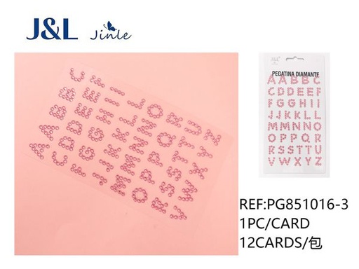 [PG851016-3] Pegatinas autoadhesivas de diamantes de imitación con letras - 260 PCS