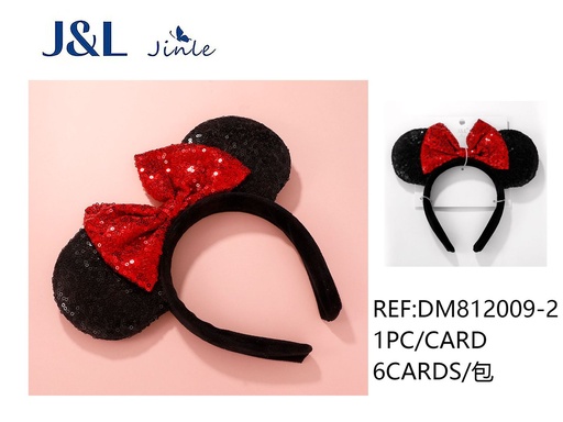 [DM812009-2] Diadema con lazo de lentejuelas - Accesorio infantil