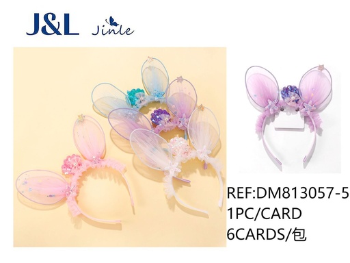 [DM813057-5] Diadema infantil con orejas de conejo - Accesorio para niñas