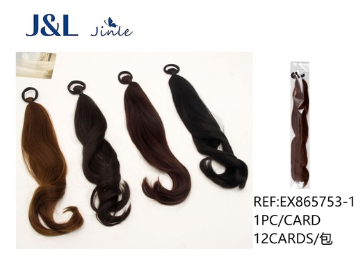 [EX865753-1] Cola de caballo con goma de nylon - Extensiones de cabello y accesorios