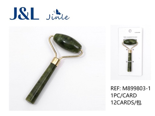 [M899803-1] Rodillo de jade para masaje 5.2x10.6cm verde - Herramienta de bienestar