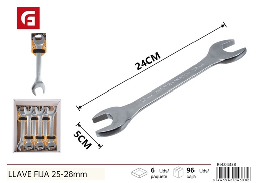 [04338]  llave fija 25-28mm - Herramientas de ferretería