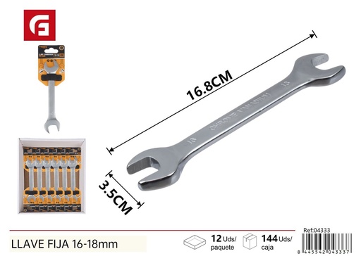 [04333]  llave fija 16-18 mm - Herramientas de ferretería