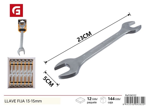 [04332] Llave fija 13-15mm - Herramientas y ferretería