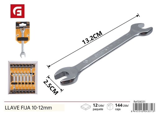 [04331]  llave fija de 10-12mm - Herramientas de ferretería y llaves