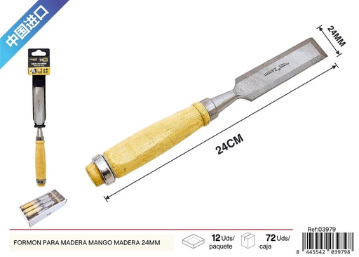 [03979] Formón para madera con mango de madera 24mm - Herramientas de carpintería