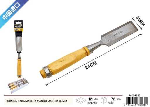 [03980] Formón para madera mango de madera 30mm - Herramientas de carpintería