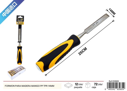 [03985] Formón para madera con mango de plástico 14 mm - Herramientas de carpintería