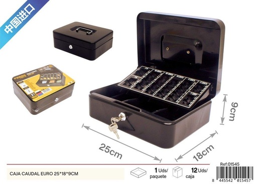 [01545] Caja caudal euro de 25*18*9cm - Accesorios de ferretería