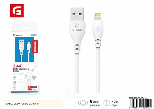 [189099019] Cable de datos y carga para iPhone - Electrónica y cargadores de teléfono