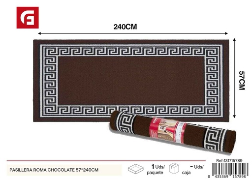 [131715789]  Pasillera Roma chocolate 57x240cm - Alfombra de pasillo y comedor