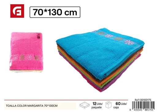 [130100175] Toalla color margarita 70x130 cm - Ropa de baño