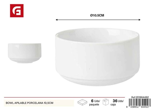 [201884492] Bowl apilable de porcelana 10.5cm - Vajilla decorativa