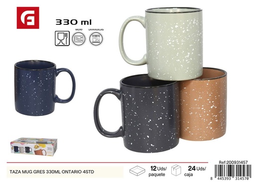 [200931457] Taza de gres 330 ml Ontario - Productos de cerámica