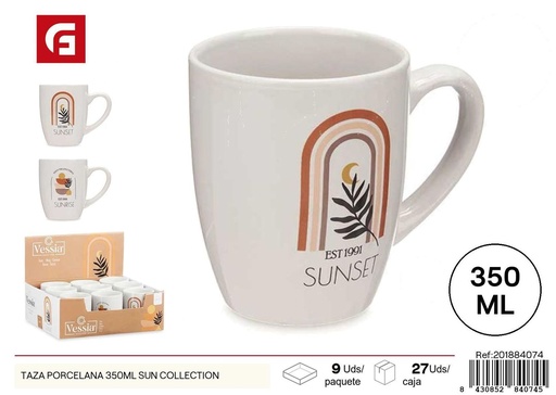 [201884074] Taza de porcelana 350 ml de la colección Sun - Artículos de vidrio y cerámica