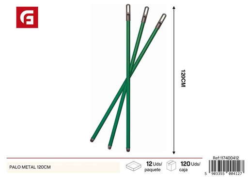 [117400412] Palo de metal 120cm para fregona - Utensilios de limpieza y palos de fregona