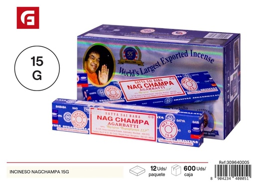 [309640005] Incienso Nag Champa 15 g - Ambientadores y velas aromáticas