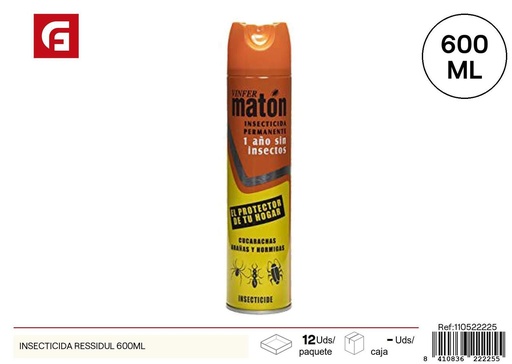 [110522225] Insecticida residual 600ml - Producto para eliminación de insectos