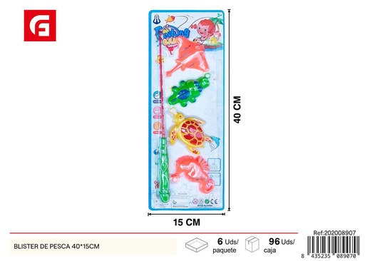 [202008907] Blíster de pesca 40x15cm - Juguetes de pesca