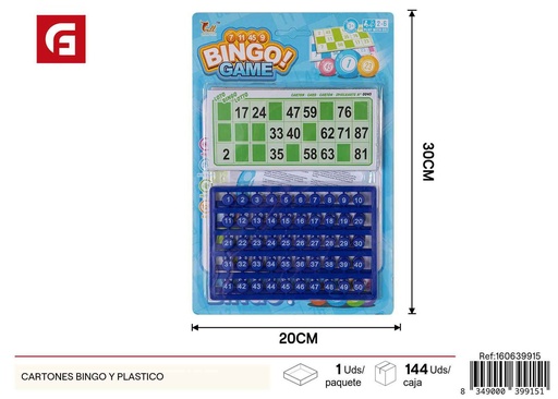 [160639915] Cartones de bingo y plástico - Juegos de mesa de bingo