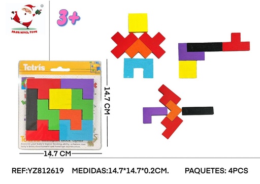 [189881261] Tetris de madera ruso - Juguetes educativos y rompecabezas