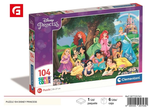 [187725743] Puzzle Disney Princess 104 piezas - Juguete educativo y de entretenimiento