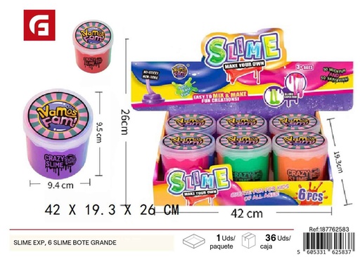 [187762583] Slime expansión 6 slime bote grande - Juguetes