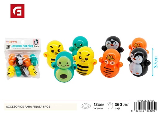 [203939200] Accesorios para piñata 8 piezas - Diversión y regalo para fiestas