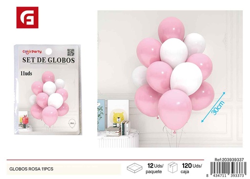 [203939337] Globos rosas 11 unidades - Decoración festiva y temática