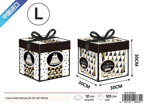 [20884] Caja para regalos con impresión plana grande 30*30*30cm - Cajas de regalo