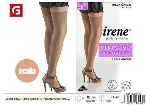 [13026453] Media liga fibra lycra puntera invisible Scala - Medias y calcetines