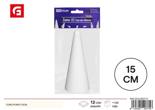 [201240771] Cono de porex 15 cm - Manualidades y decoraciones