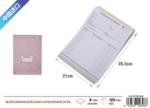 [6700398] Block de pedidos duplicado autocompiante 21*29 cm - Material de oficina