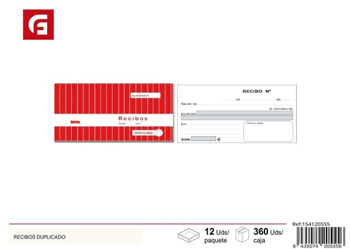 [154120555] Recibos duplicados - Material de oficina