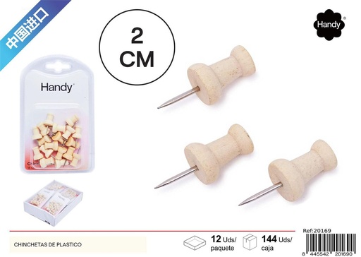 [20169] Chinchetas de plástico 18 piezas - Oficina