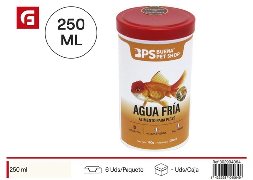 [302904064]  Alimento para peces de agua fría 40g 250ml - Comida para peces y acuarios